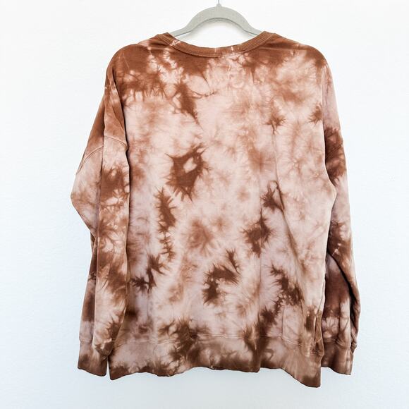LACAUSA Slater Tie Dye Sweatshirt Jogger Sweatpant Set Brown Size Medium Large - Picture 7 of 7